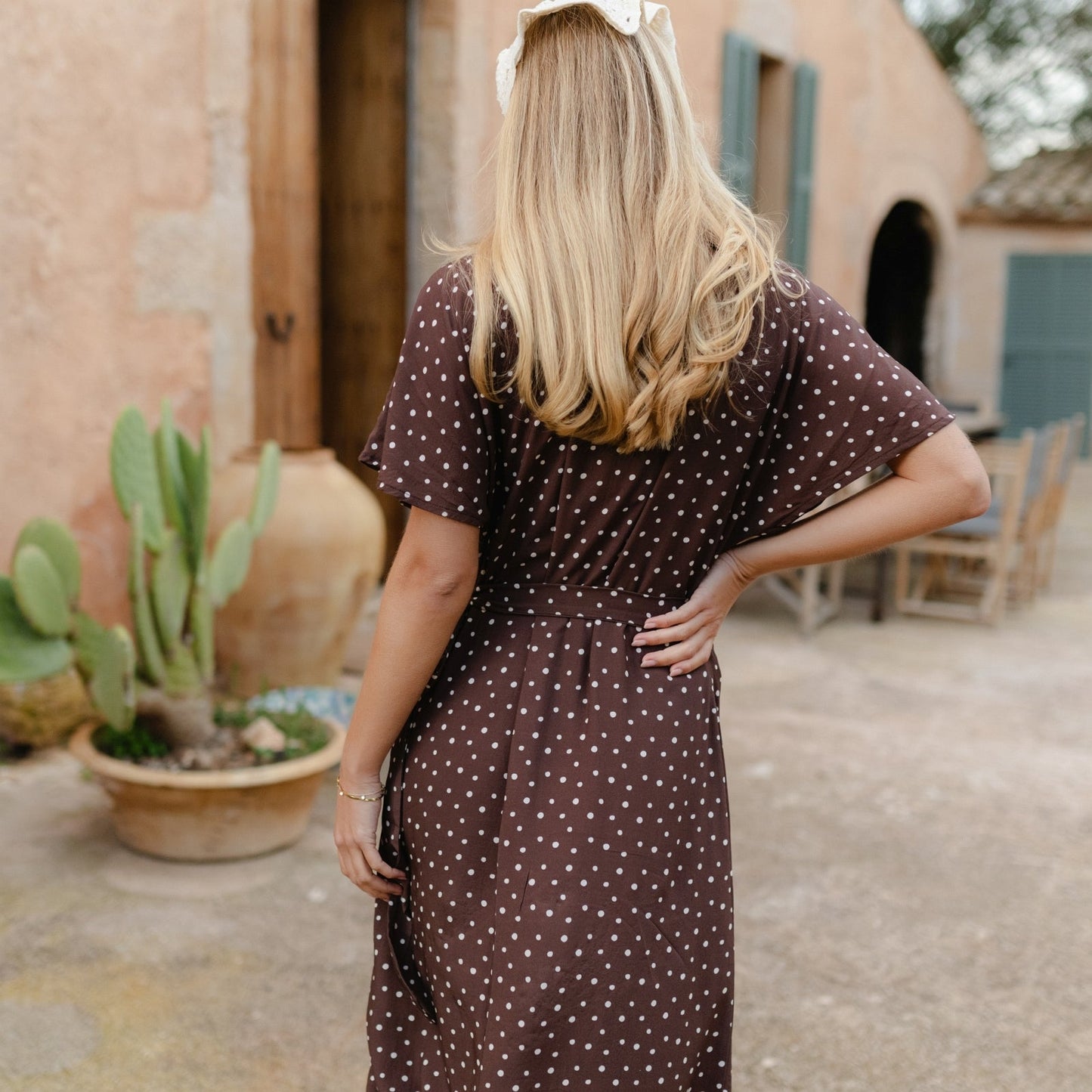Vestido cruzado Anni de puntos