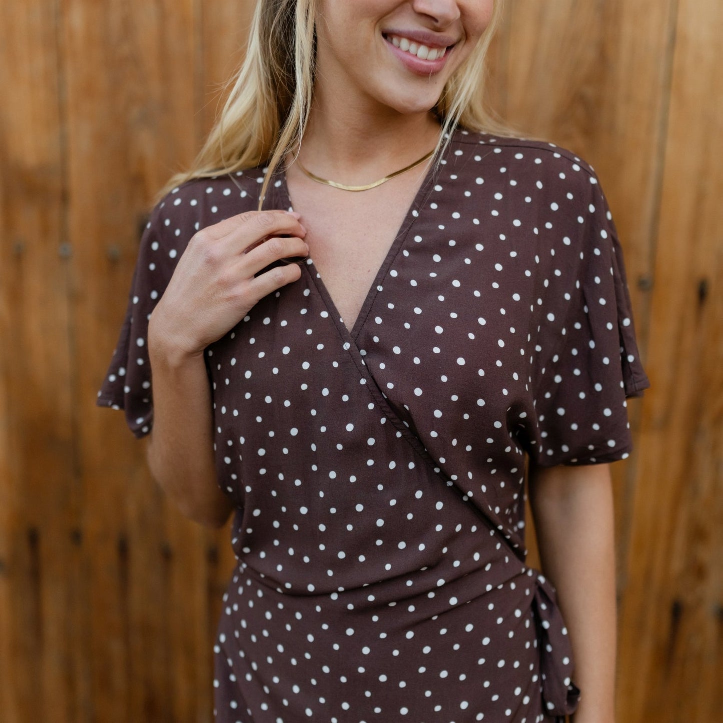 Vestido cruzado Anni de puntos