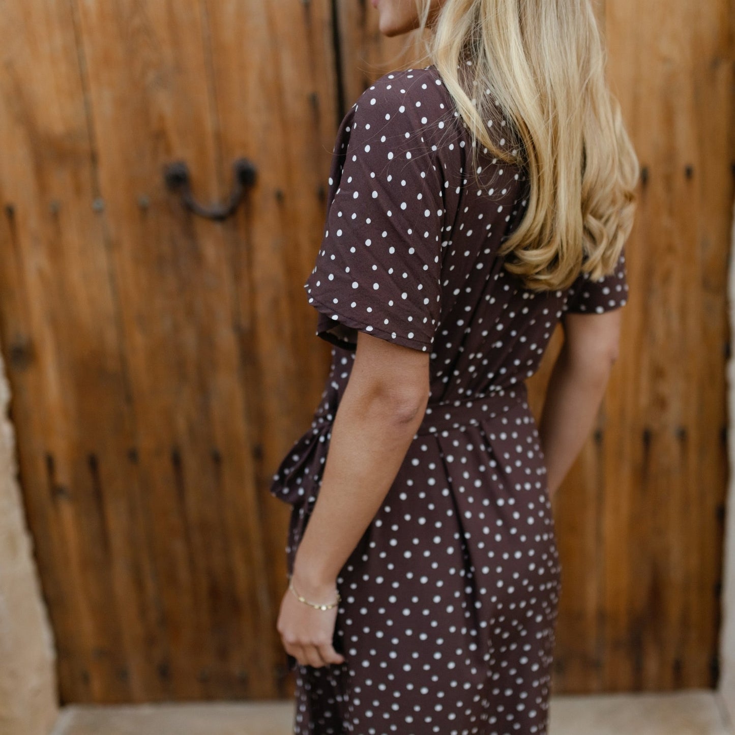 Vestido cruzado Anni de puntos
