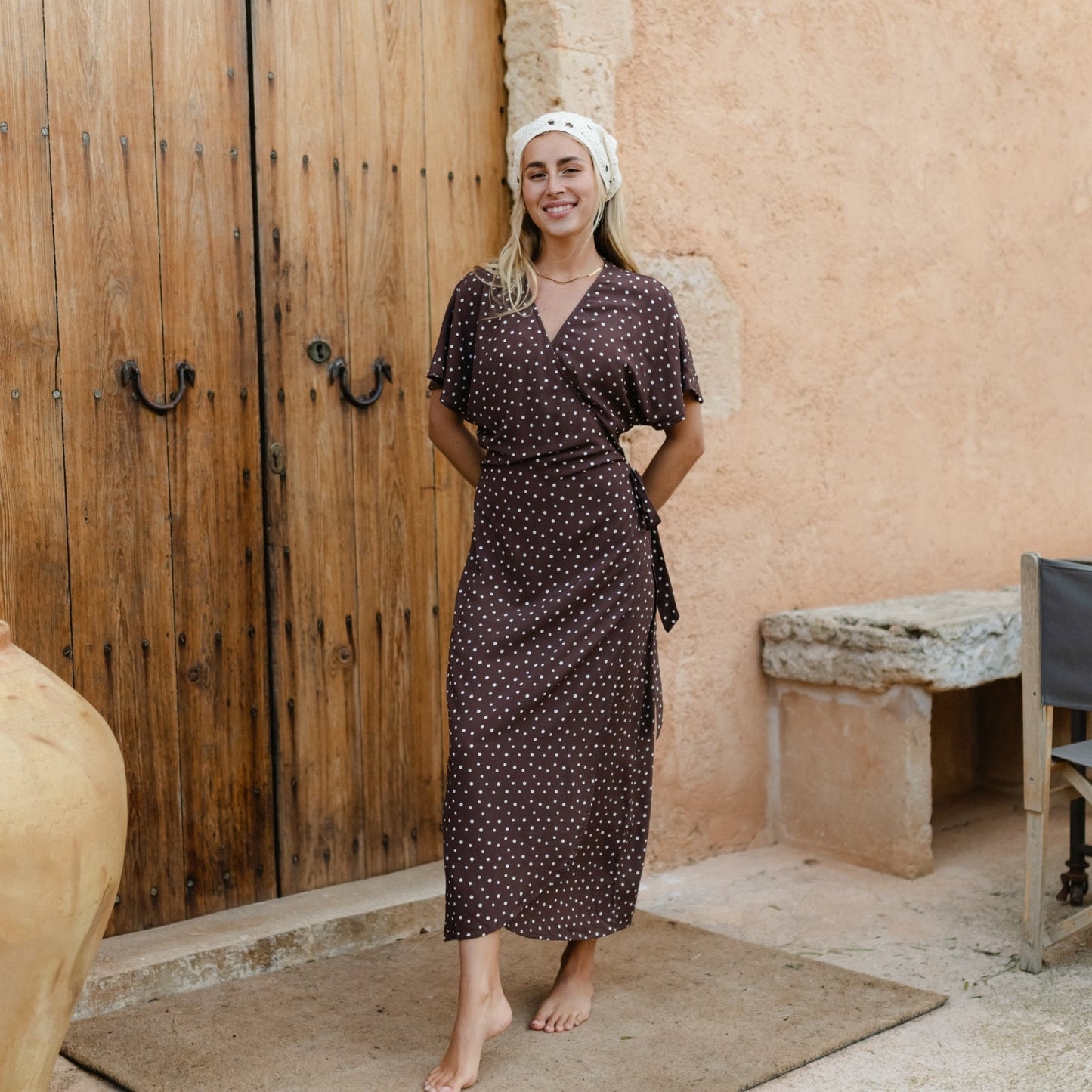 Vestido cruzado Anni de puntos